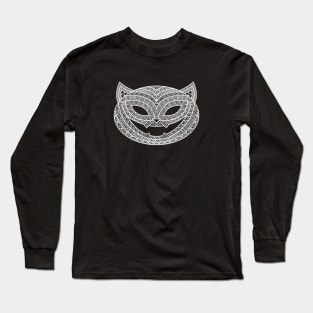 Patterned Halloween Cat Long Sleeve T-Shirt